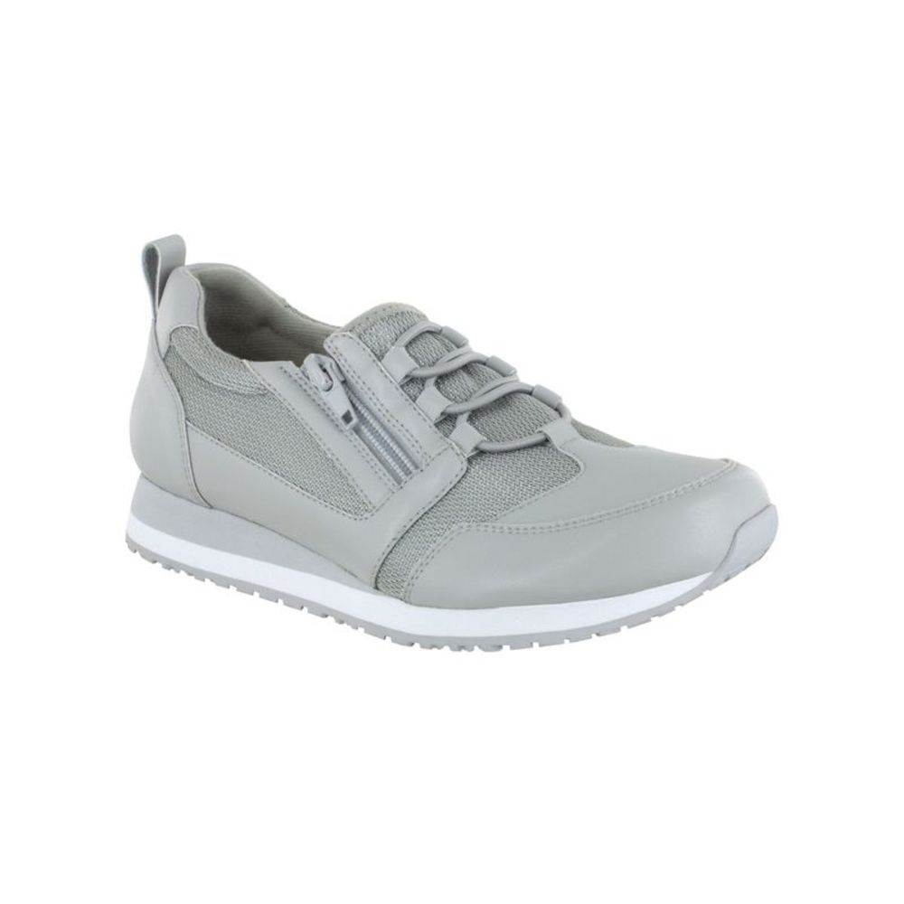 EASY WORKS BY EASY STREET Womens Gray Mckinley Wedge Athletic Sneakers 8.5 W